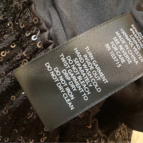 Nicole Miller straight Leg pants pull on rustic Black Sequins - Picture 4 of 4